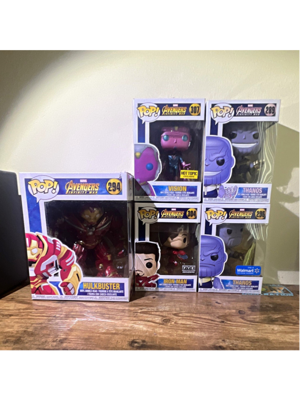 Funko Pop! Marvel Avengers: Infinity War Lot 5 Boxed HT Walmart FYE